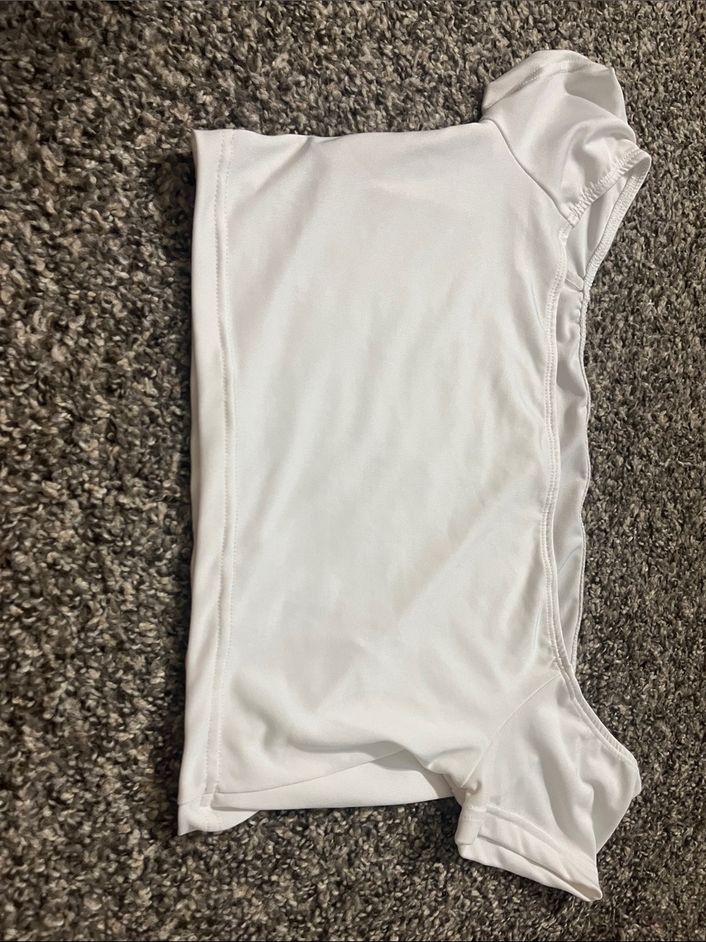 SHEIN White One-Shoulder Crop Top